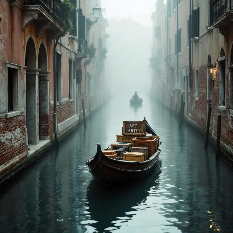 Venice canal cargo transport